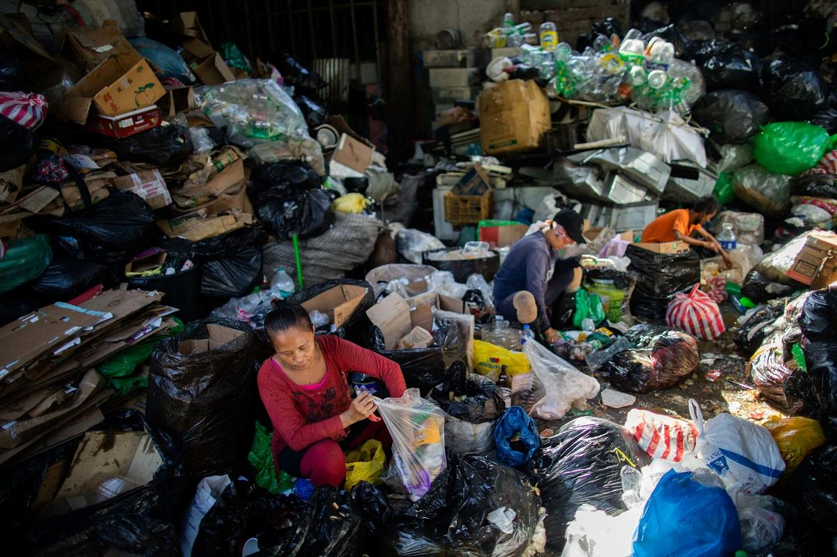 Waste sorting at a materials recovery facility